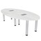 Skutchi Designs 45 in W, 96 in L, 29 in H, Engineered Wood Top, White H-OVL-4693-PT-WC-EL - alternate 1